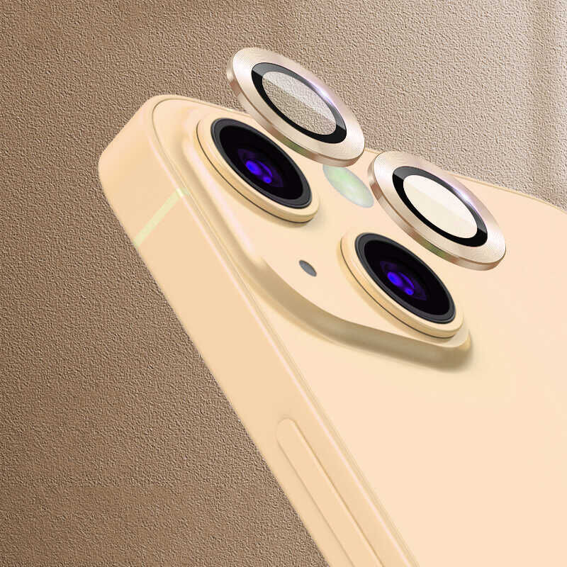 Apple iPhone 13 Mini Kılıf Gold CL 02 Kamera Lens Koruyucu