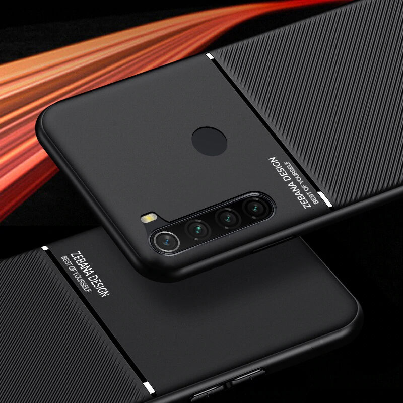 Xiaomi Redmi Note 8 Kılıf Kırmızı Zebana Design Silikon Kılıf