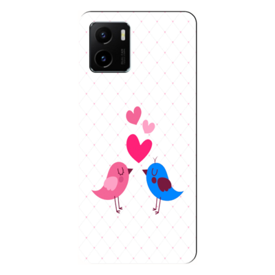 Vivo - Y15s Aşık Kuşlar Silikon Kılıf