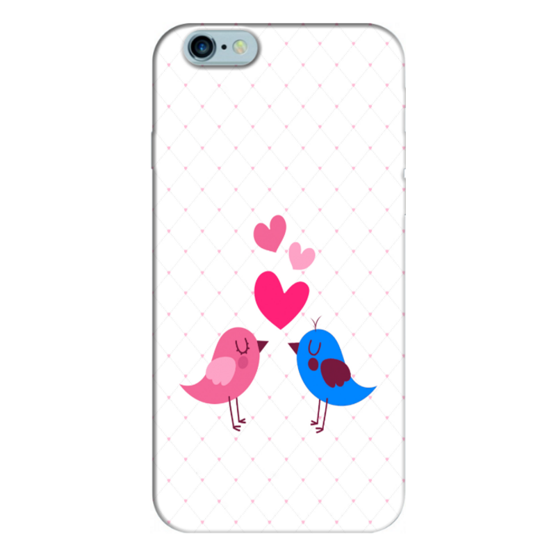 Apple - iPhone 6 Aşık Kuşlar Silikon Kılıf
