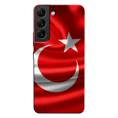 Samsung - Galaxy S22 Plus Türk Bayrağı V1 Silikon Kılıf