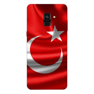 Samsung - Galaxy A8 Plus 2018 Türk Bayrağı V1 Silikon Kılıf