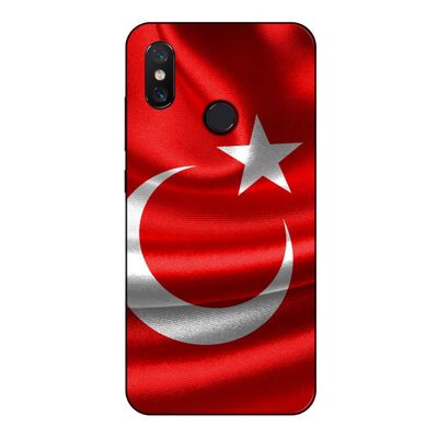 Xiaomi - Mi 8 Türk Bayrağı V1 Silikon Kılıf