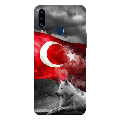 Samsung - Galaxy A20S Türk Bayrağı V3 Silikon Kılıf