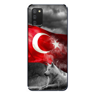 Samsung - Galaxy M02S Türk Bayrağı V3 Silikon Kılıf