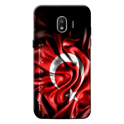 Samsung - Galaxy J2 Pro (2018) Dalgalı Türk Bayrağı Silikon Kılıf