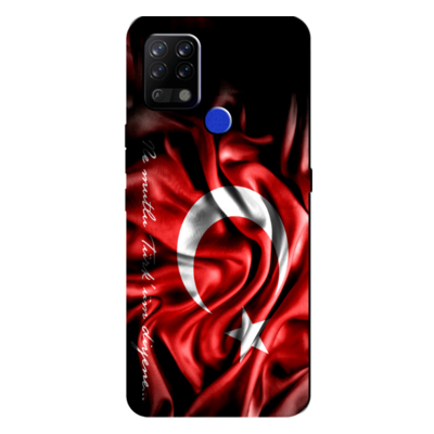 TECNO - Pova Dalgalı Türk Bayrağı Silikon Kılıf