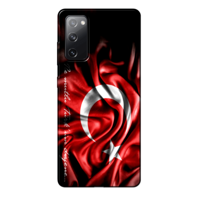 Samsung - Galaxy S20 FE Dalgalı Türk Bayrağı Silikon Kılıf