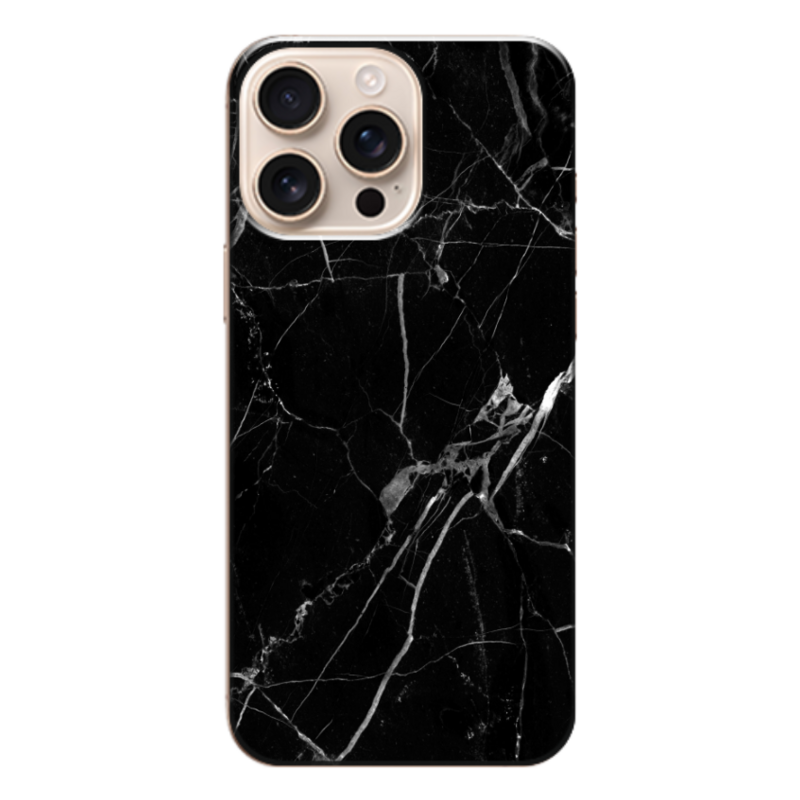 Apple - iPhone 16 Pro Max Siyah  Deseni Silikon Kılıf