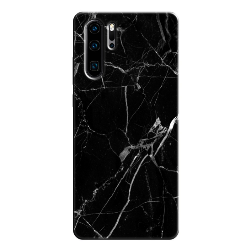 Huawei - P30 Pro Siyah  Deseni Silikon Kılıf