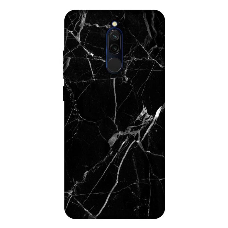 Xiaomi - Redmi 8 Siyah  Deseni Silikon Kılıf