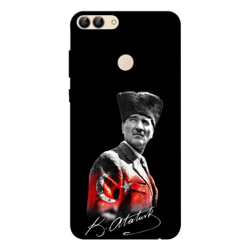 Huawei - P Smart Mustafa Kemal Atatürk Tasarımı V2 Silikon Kılıf