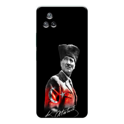 Xiaomi - Poco F4 Mustafa Kemal Atatürk Tasarımı V2 Silikon Kılıf