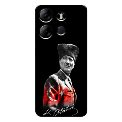 TECNO - Spark GO 2023 Mustafa Kemal Atatürk Tasarımı V2 Silikon Kılıf