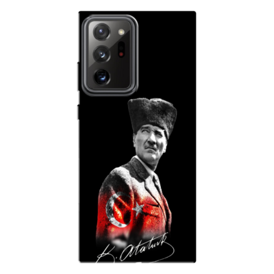 Samsung - Galaxy Note 20 Ultra Mustafa Kemal Atatürk Tasarımı V2 Silikon Kılıf