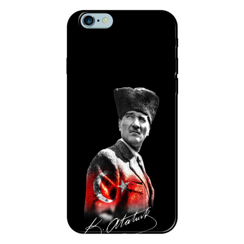 Apple - iPhone 6 Mustafa Kemal Atatürk Tasarımı V2 Silikon Kılıf