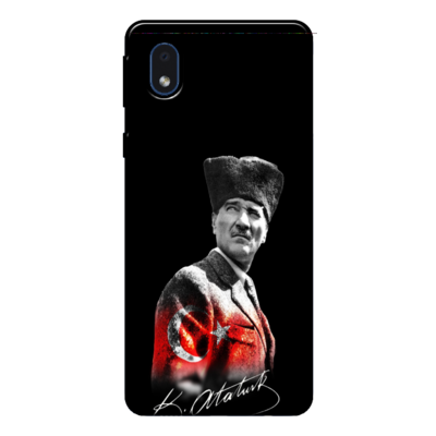 Samsung - Galaxy A01 Core Mustafa Kemal Atatürk Tasarımı V2 Silikon Kılıf