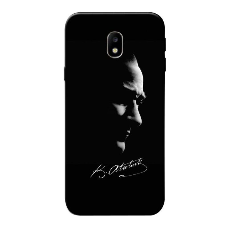 Samsung - Galaxy J3 Pro 2017 Mustafa Kemal Atatürk Black Silikon Kılıf