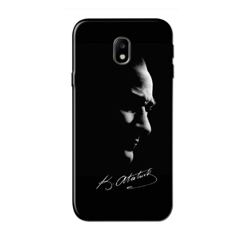 Samsung - Galaxy J7 Pro Mustafa Kemal Atatürk Black Silikon Kılıf