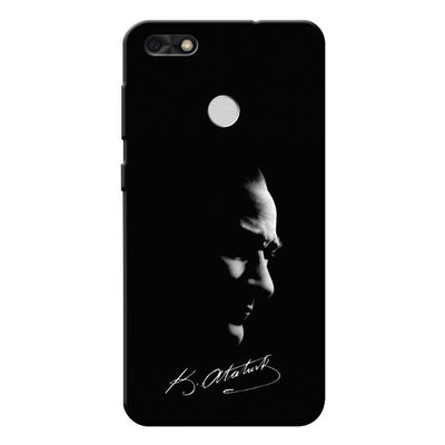 Huawei - P9 Lite Mini Mustafa Kemal Atatürk Black Silikon Kılıf