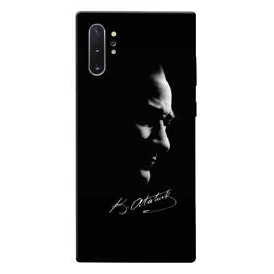 Samsung - Galaxy Note 10 Plus Mustafa Kemal Atatürk Black Silikon Kılıf