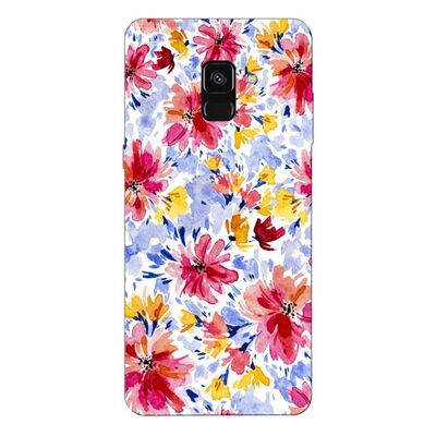 Samsung - Galaxy A8 Plus 2018 Bahar Çiçekleri 7 Silikon Kılıf