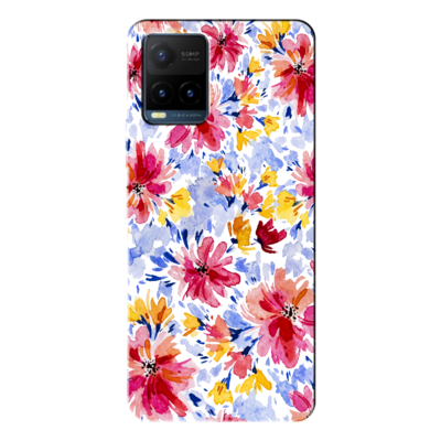 Vivo - Y32 Bahar Çiçekleri 7 Silikon Kılıf