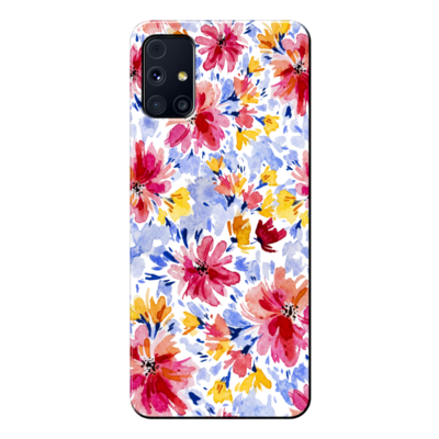 Samsung - Galaxy M51 Bahar Çiçekleri 7 Silikon Kılıf