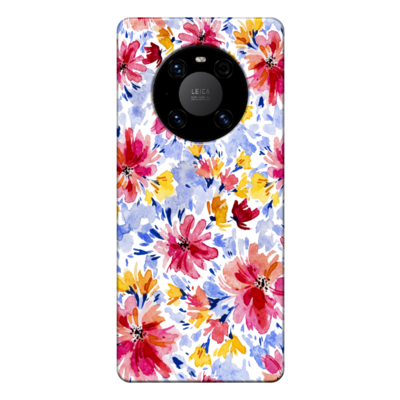 Huawei - Mate 40 Pro Bahar Çiçekleri 7 Silikon Kılıf