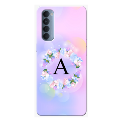 Oppo - Reno 4 pro Kişiye Özel Baş Harfi Tasarımı A13 Silikon Kılıf