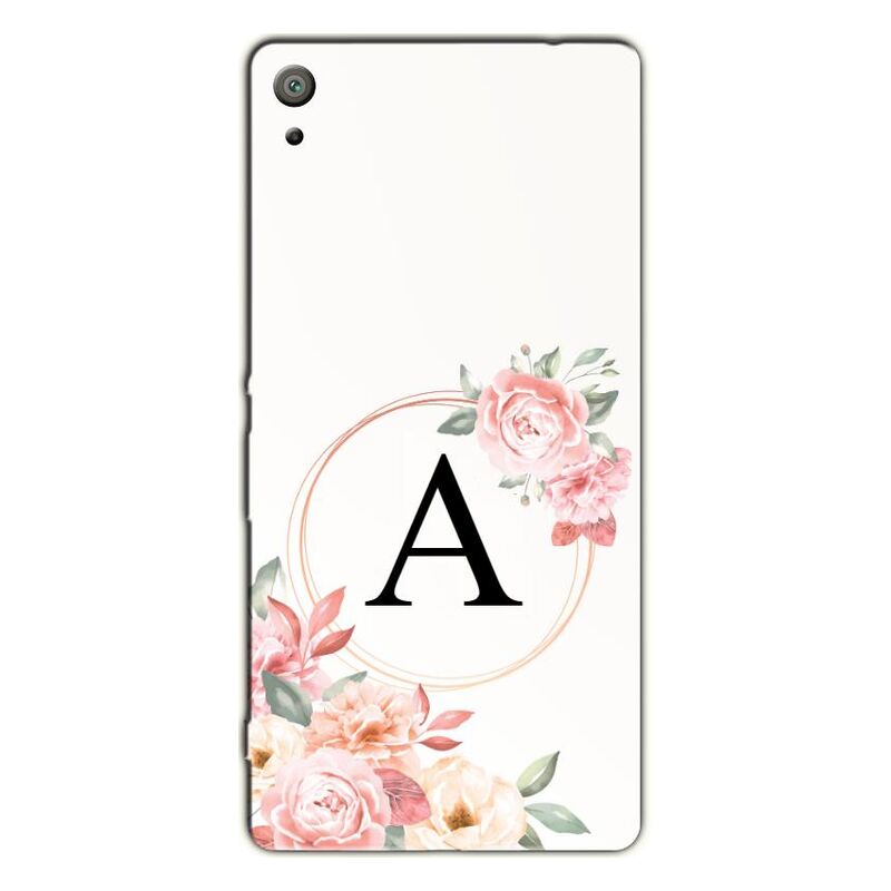 Sony - Xperia XA Ultra Kişiye Özel Baş Harfi Tasarımı A14 Silikon Kılıf