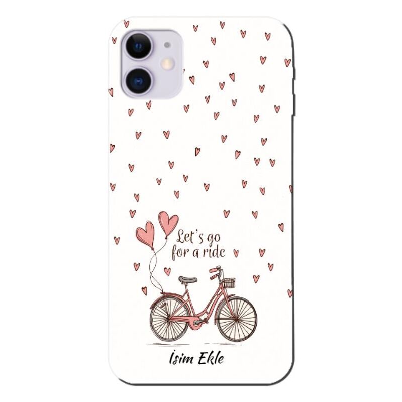 Apple - iPhone 11 Kalpli Kırmızı Bisiklet Silikon Kılıf