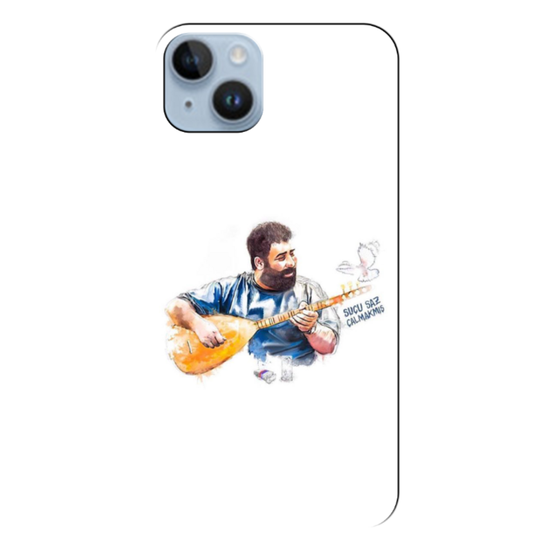 Apple - iPhone 15 Plus Ahmet Kaya Karikatür Silikon Kılıf