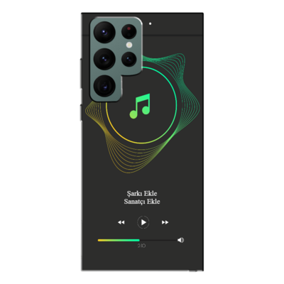 Samsung - Galaxy S22 Ultra Müzik player tema v1 Silikon Kılıf