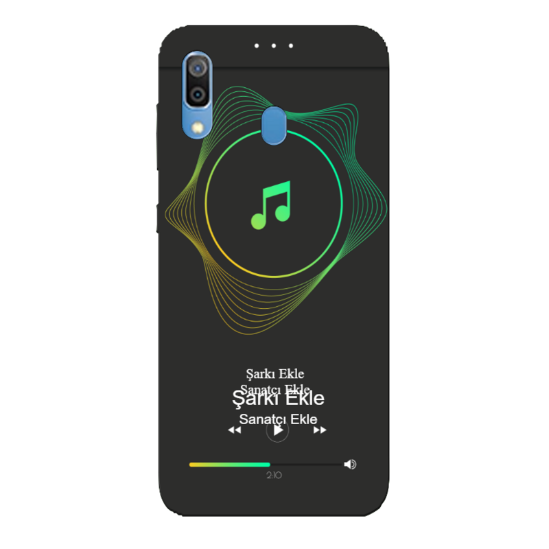 Samsung - Galaxy A20 Müzik player tema v1 Silikon Kılıf