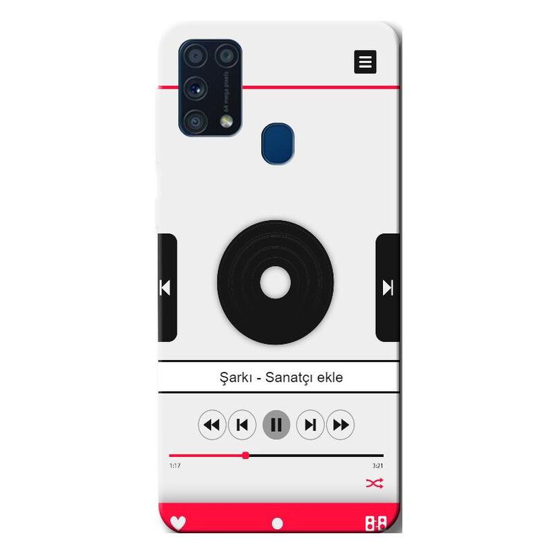 Samsung - Galaxy M31 Müzik player tema v2 Silikon Kılıf