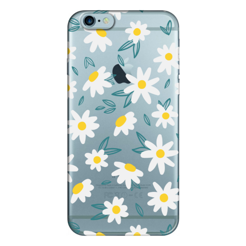 Apple - iPhone 6S Papatya - Şeffaf Silikon Kılıf
