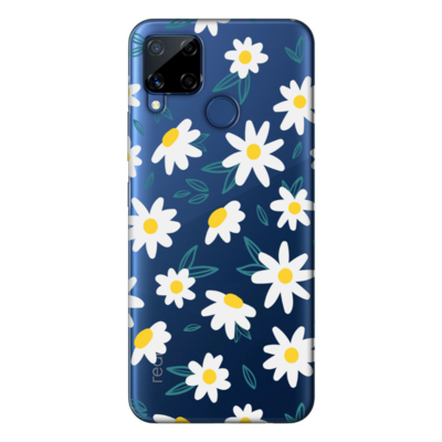 Realme - C15 Papatya - Şeffaf Silikon Kılıf