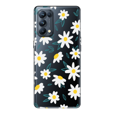 Oppo - Reno 5 Pro 5G Papatya - Şeffaf Silikon Kılıf