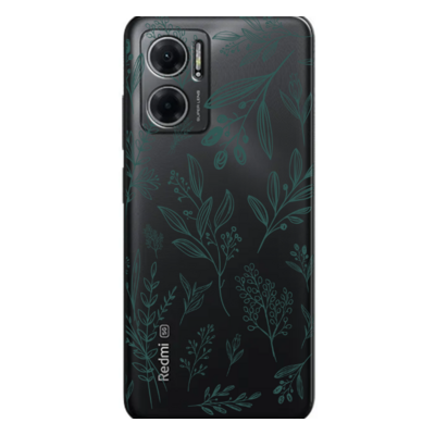Xiaomi - Redmi Note 11E Çiçek Desenleri 3 Şeffaf Silikon Kılıf