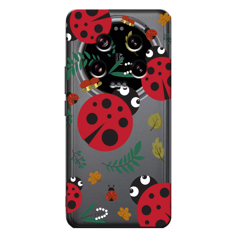 Xiaomi - Mi 14 Ultra Çiçek Desenleri 4 Şeffaf Silikon Kılıf