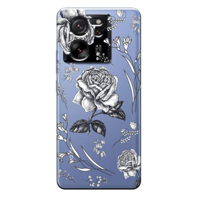Xiaomi - Mi 13T Pro Çiçek Desenleri 5 Şeffaf Silikon Kılıf