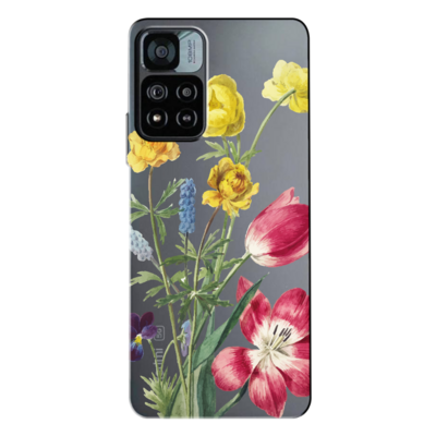 Xiaomi - Redmi Note 12 Pro 4G Çiçek Desenleri 6 Şeffaf Silikon Kılıf