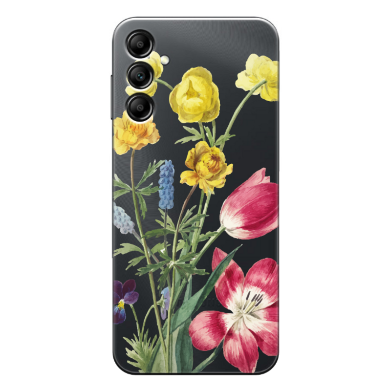 Samsung - Galaxy S25 Plus Çiçek Desenleri 6 Şeffaf Silikon Kılıf