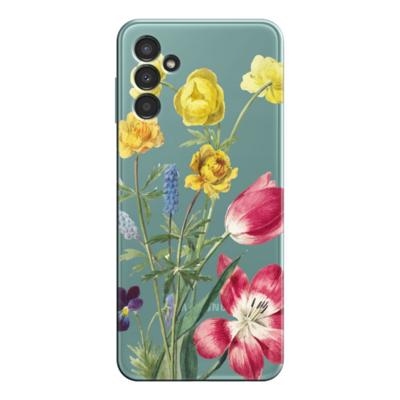 Samsung - Galaxy A57 Çiçek Desenleri 6 Şeffaf Silikon Kılıf