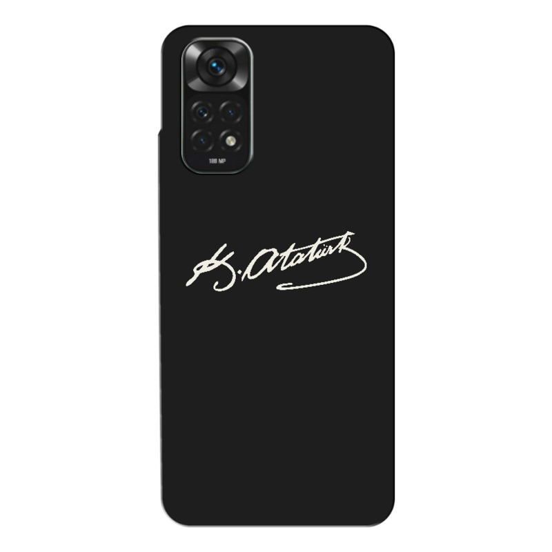 Xiaomi - Redmi Note 12 Pro Atatürk İmzası Silikon Kılıf