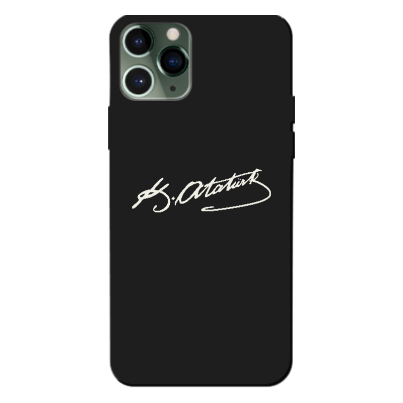 Apple - iPhone 11 Pro Atatürk İmzası Silikon Kılıf