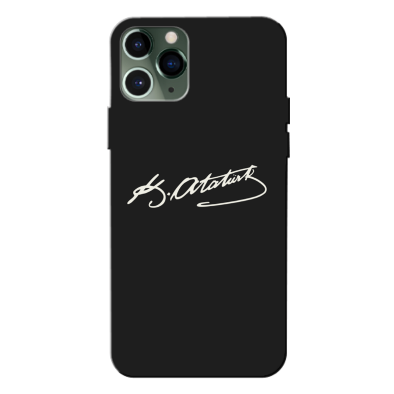 Apple - iPhone 11 Pro Max Atatürk İmzası Silikon Kılıf