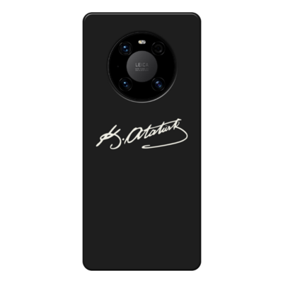 Huawei - Mate 40 Pro Atatürk İmzası Silikon Kılıf