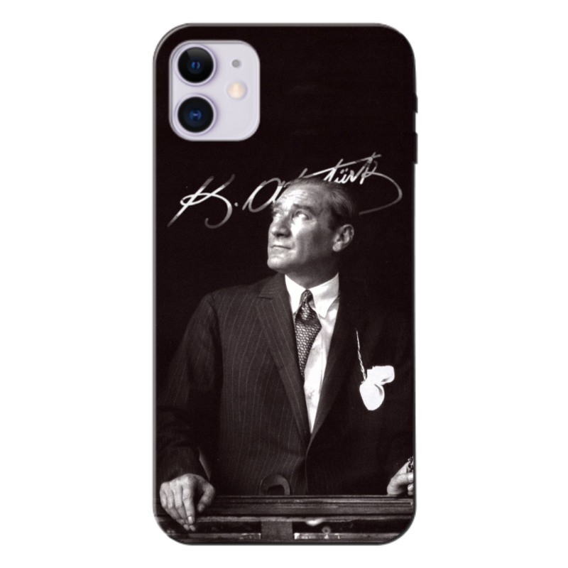 Apple - iPhone 11 Mustafa Kemal Atatürk Silikon Kılıf